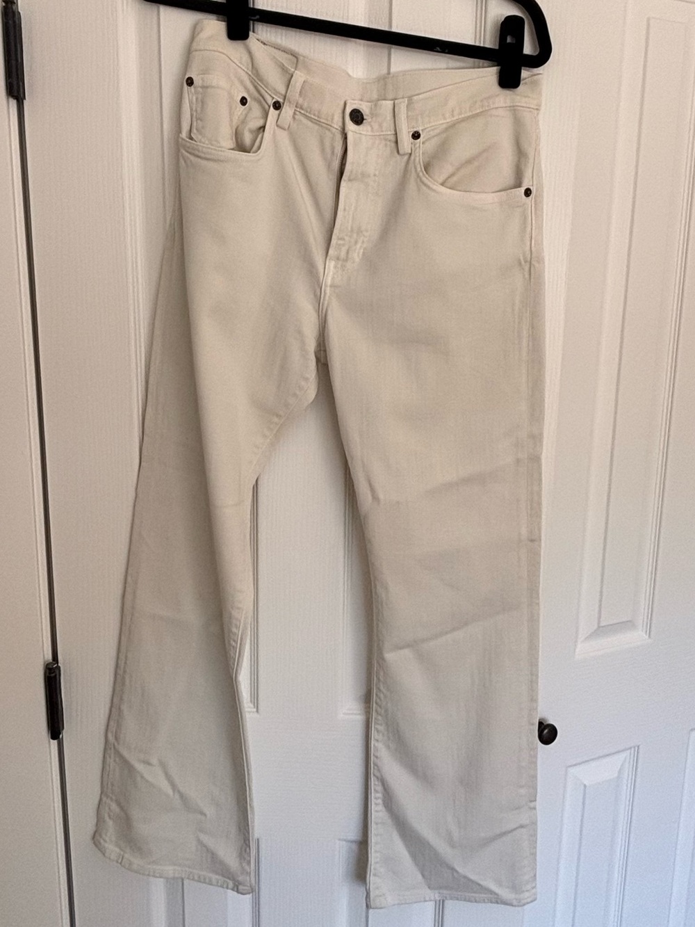 Women's Cream Boot Cut Jeans - Lightweight Everyday Denim
